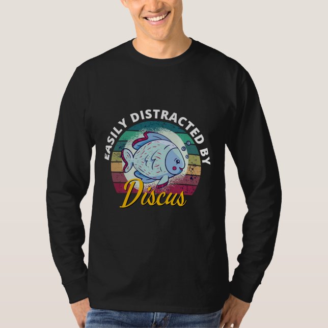 Distraherat efter discus Fish Discus Fish Aquarium T Shirt (Framsida)