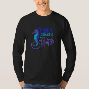 Distraherat efter sjöhästar, naturhavsdjur t shirt