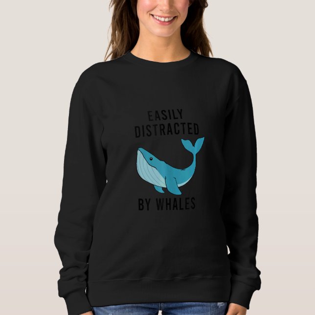 Distraherat efter Tank av valar vid havets natur T Shirt (Framsida)