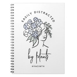 Distraherat Gardener Boho Blommigt Cute Plant Anteckningsbok