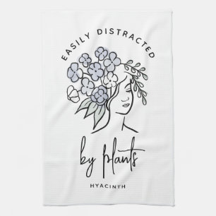 Distraherat Gardener Boho Blommigt Cute Plant Kökshandduk