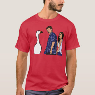 Distrated Boykompis Meme Gaming Goose och Couple T Shirt