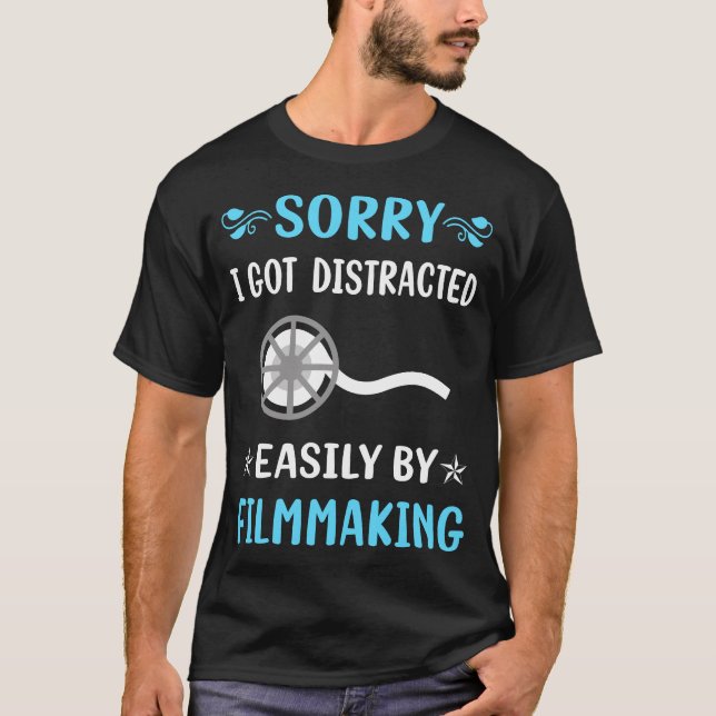 Distrated Filmaking Filmmaker Film Skapar T Shirt (Framsida)