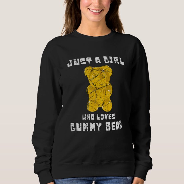 Distreserade bara en flicka som Kärlek Gummy Bear  T Shirt (Framsida)