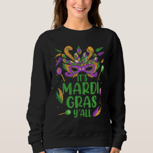 Distreserade sin Mardi Gras Yall Carnival Celebrat T Shirt