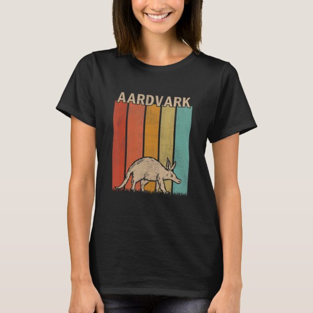 Distress Aardvark Manar Women Kid Cute Aardvark T Shirt (Framsida)