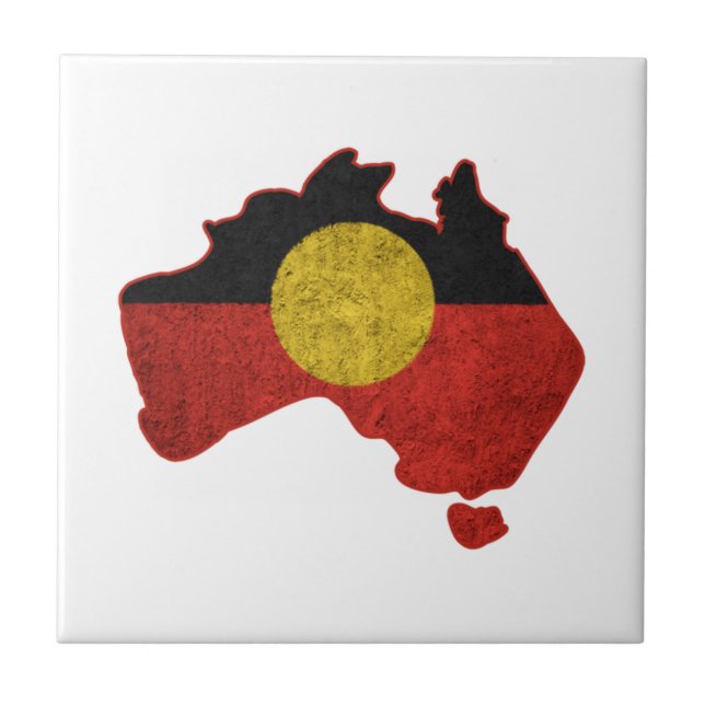 Distress Aboriginal-Flagga Kakelplatta (Framsidan)