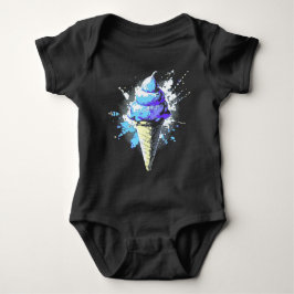 Distress Abstrakt Ice Cream Splatter T Shirt