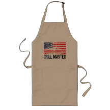 Distress American flagga BBQ apron | Grill master