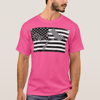 Distress American Flagga Bmx T Shirt