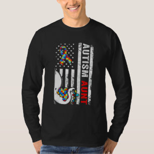 Distress American Flagga Elephant Autism Moster Pu T Shirt