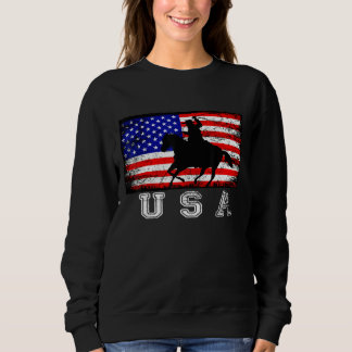 Distress American Flagga Horse 5 T Shirt