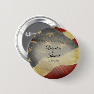 Distress American Flagga Knapp
