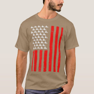 Distress American Flagga Motocross Patriotic 4th O T Shirt