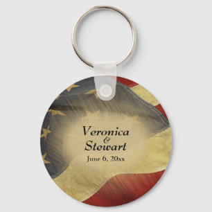Distress American Flagga Nyckelring