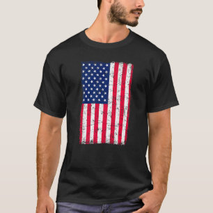 Distress American Flagga Patriotic America USA, 4: T Shirt