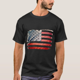 Distress American Flagga T Shirt