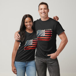 Distress American Flagga T Shirt