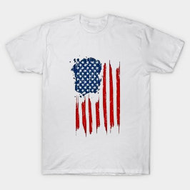 Distress American Flagga T Shirt