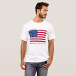 Distress American Flagga T-Shirt<br><div class="desc">Rustic T-shirt med nödsam amerikansk flagga illustration. Perfekt för fjärde juli-firande.</div>