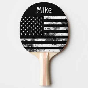 Distress American Flagga USA Namn Coola Manar Pingisracket