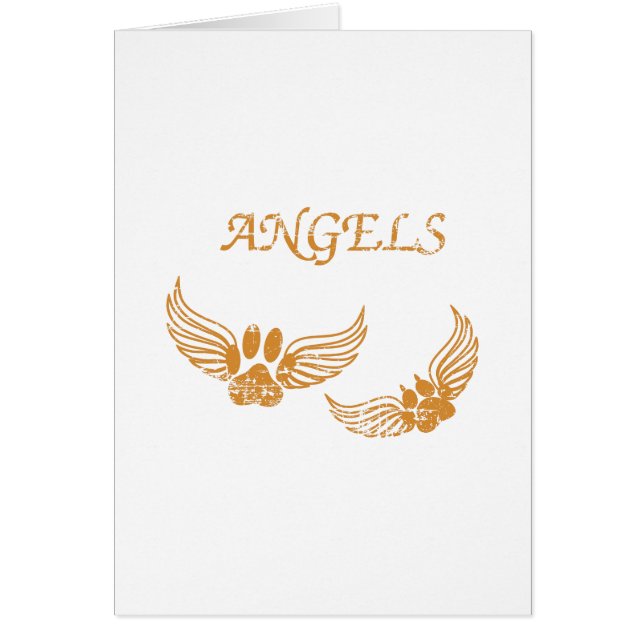 Distress Angel Pet Tass Hälsningskort (Framsidan)