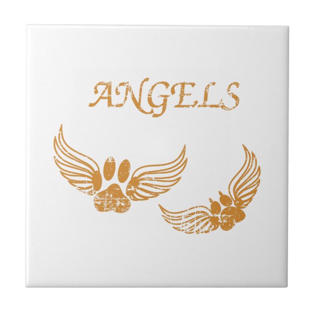 Distress Angel Pet Tass Kakelplatta (Framsidan)