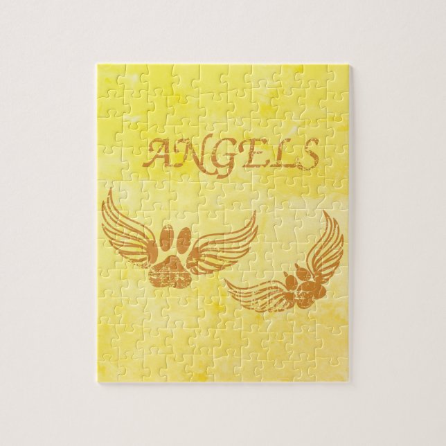 Distress Angel Pet Tass Pussel (Vertikal)