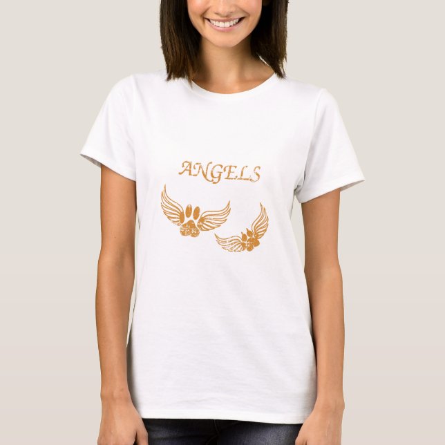 Distress Angel Pet Tass Tee (Framsida)