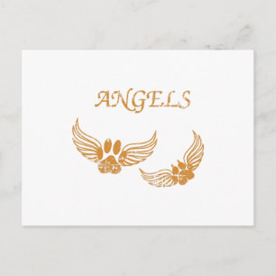 Distress Angel Pet Tass Vykort