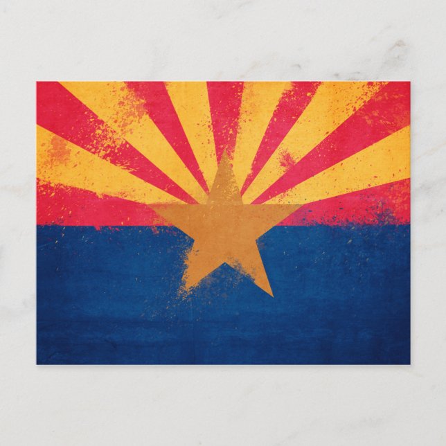 Distress Arizona Statlig flagga Vykort (Framsida)