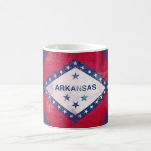 Distress Arkansas Flagga Diamond Kaffemugg