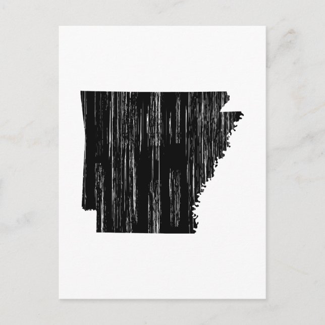 Distress Arkansas State Outline Vykort (Framsida)