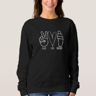 Distress Bartending Peace Kärlek Bartender Manar W T Shirt