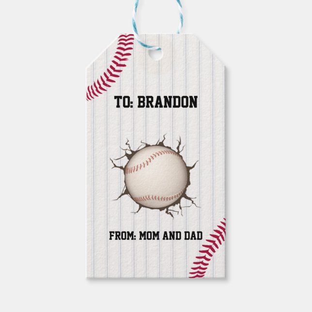 Distress Baseball Presentetikett (Framsidan)
