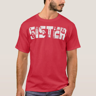 Distress Bästa syster nånsin Guitar Älskare Guitar T Shirt