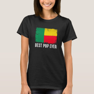Distress Benin Flagga Best Pop någonsin Patriotic T Shirt