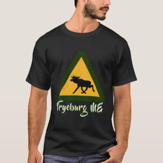 Distress Besök Fryeburg Maine Vacation Moose Cro T Shirt
