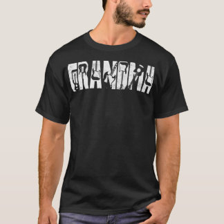 Distress Best Grandma Aldrig Guitar Älskare Guitar T Shirt