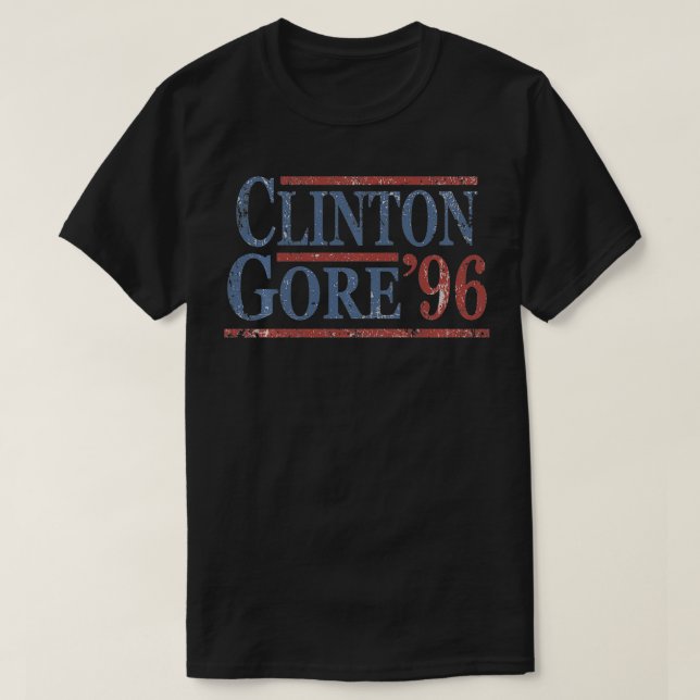 Distress Bill Clinton Al Gore 1996 T Shirt (Design framsida)