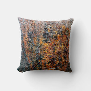 Distress Black och Brown Rustic Dekorativ kudde