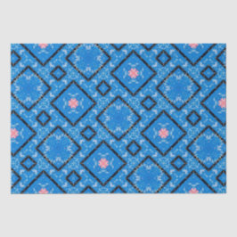 Distress Blue Black Rosa Diamond Tissue Paper