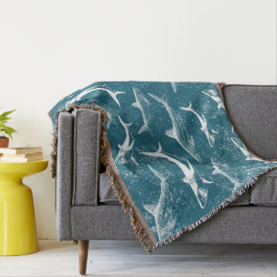 Distress Blue Shark Mönster Filt
