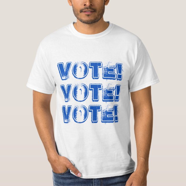 Distress Blue VOTE OTE OTE OTE Manar S.T-Shirt T Shirt (Framsida)