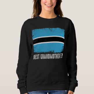 Distress Botswana Flagga Best Grandmor All Fam T Shirt