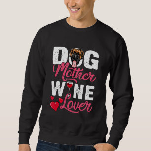 Distress Boxer Hund Mor Vin Lång Ärmad Tröja
