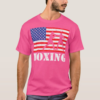 Distress Boxing USA American Flagga Boxer Fighter T Shirt