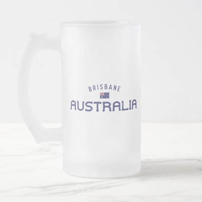 Distress Brisbane Australien Frostat Ölglas (Vänster)