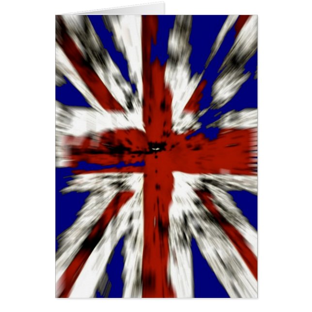 Distress British Union Jack Hälsningskort (Framsidan)