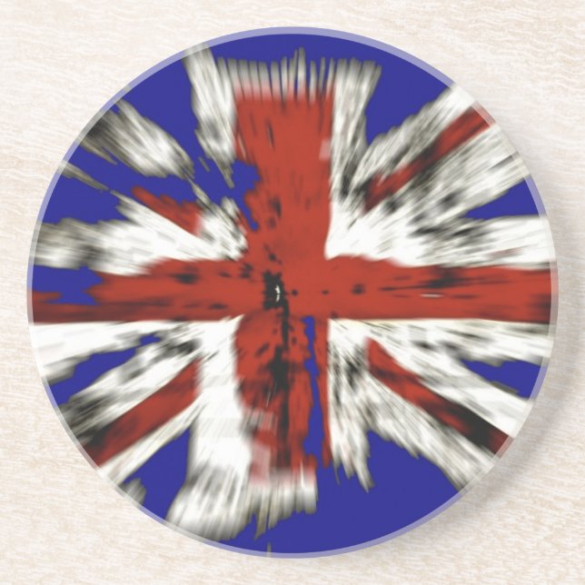 Distress British Union Jack Underlägg Sandsten (Framsidan)